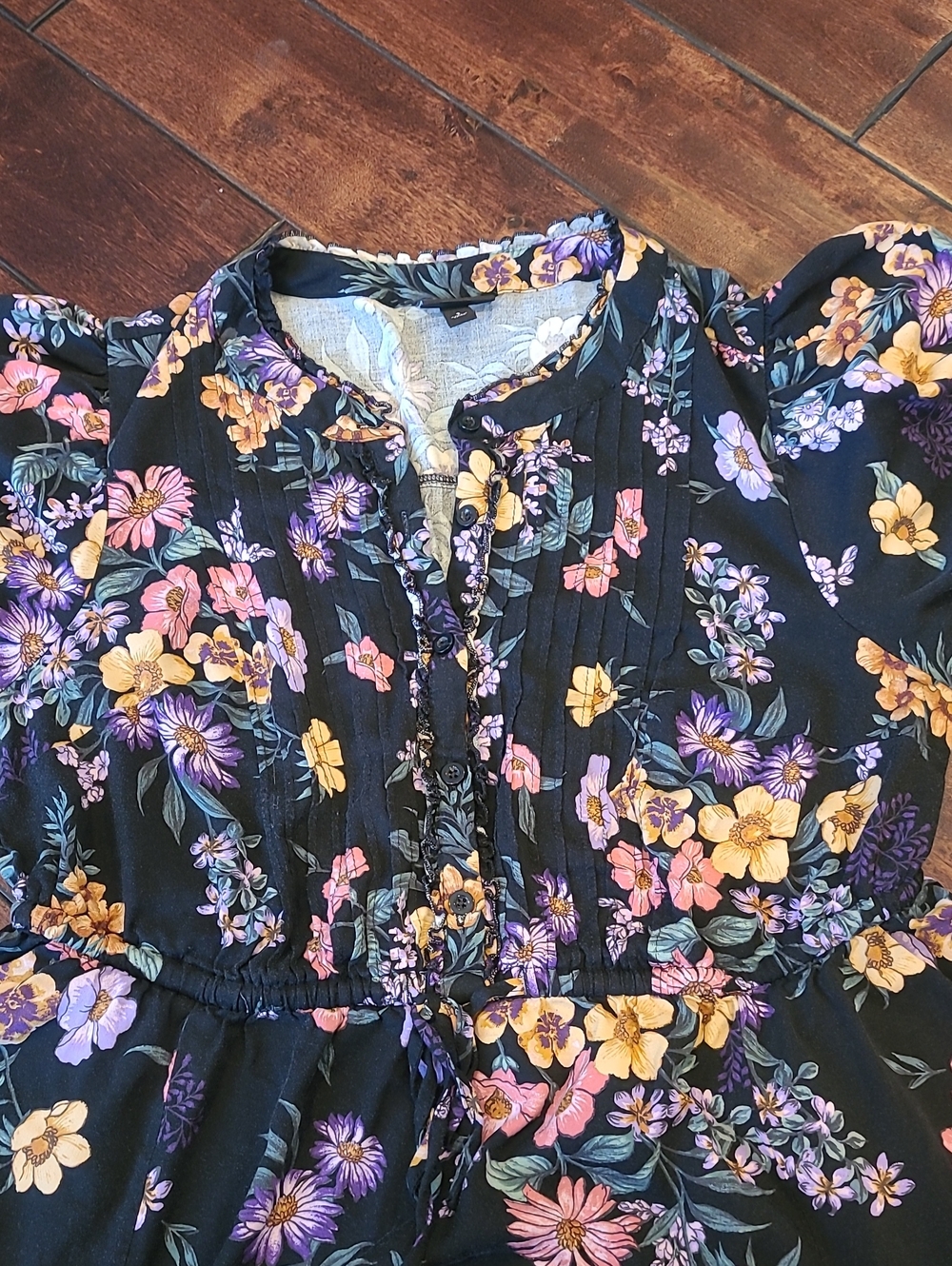 Torrid Black Floral Tie Maxi Dress Size 1 (1X) - Picture 10 of 14